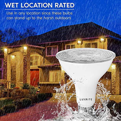 Luxrite LR31605 4 Pack Led Par30 Flood Light Bulb, 75W Equivalent, 2700K Warm White, 850 Lumens, 11W Dimmable, Indoor Outdoor Spotlight Bulb thumb #1