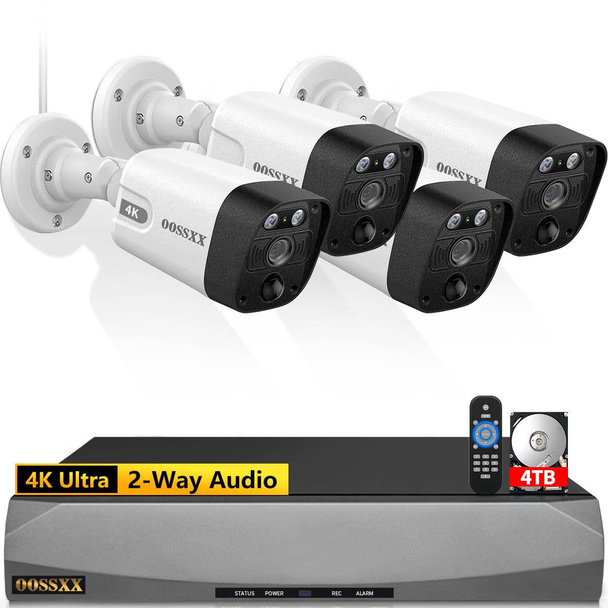 4K POE Wired Outdoor Home Security Camera System Surveillance Cameras
