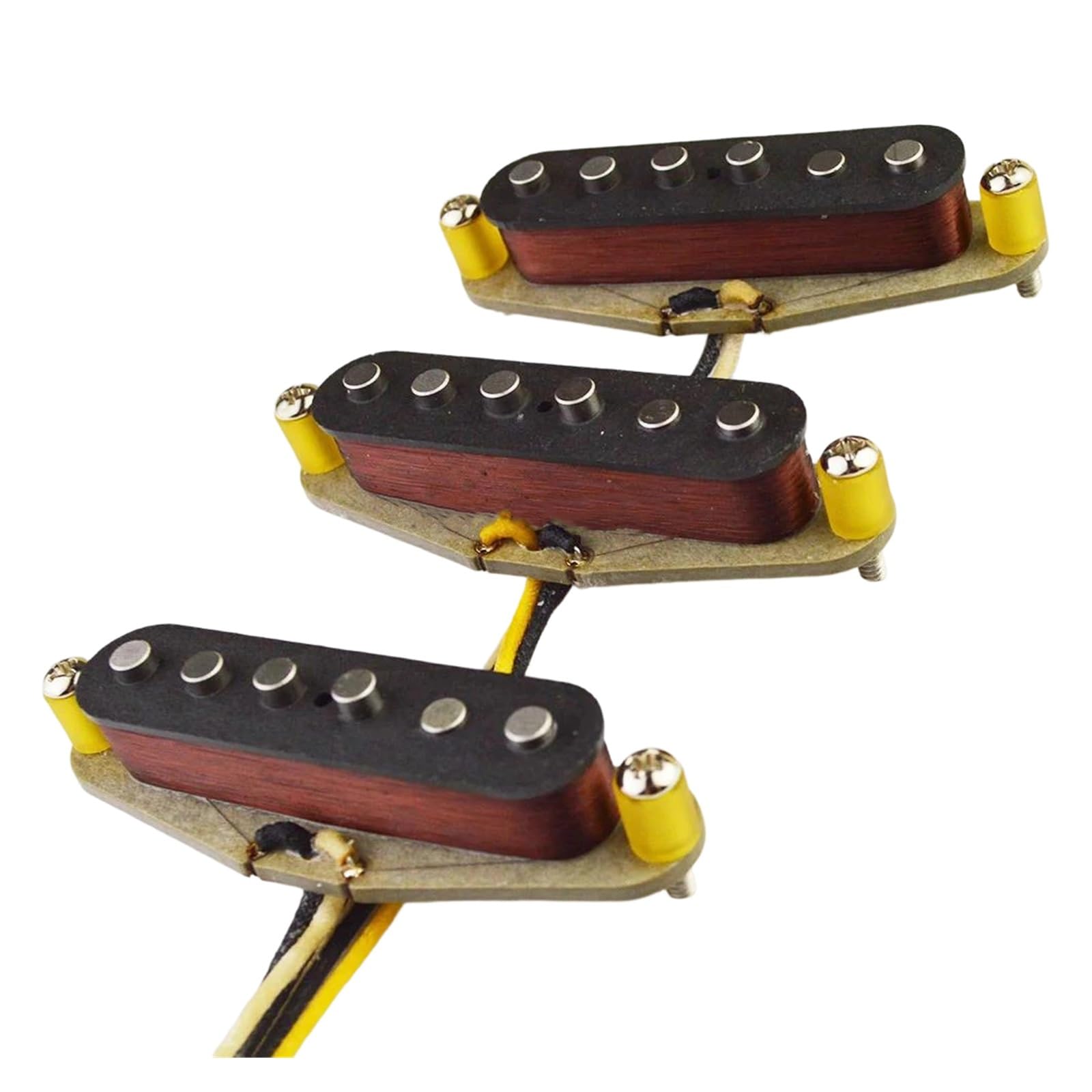 Vintage Handmade Alnico 5 Gitara Elektryczna Z Pojedynczą Cewką Pickup Fibre Grey Base Gruba Przetwornik Do Gitary Elektrycznej(3/4)