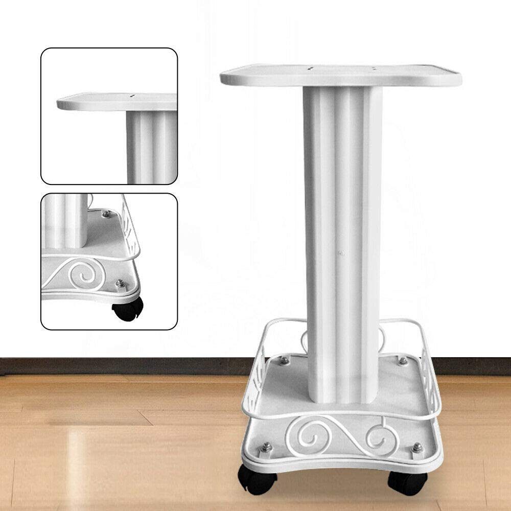 Rolling Salon Tray, Alluminum alloy Rolling Salon Trolley Hair Instrument Tray Stand Instrument Tray Beauty Tool White + ABS Mobile Cart for Hair Stylist Beauty Hairdresser Salon 61.5x31.5x16