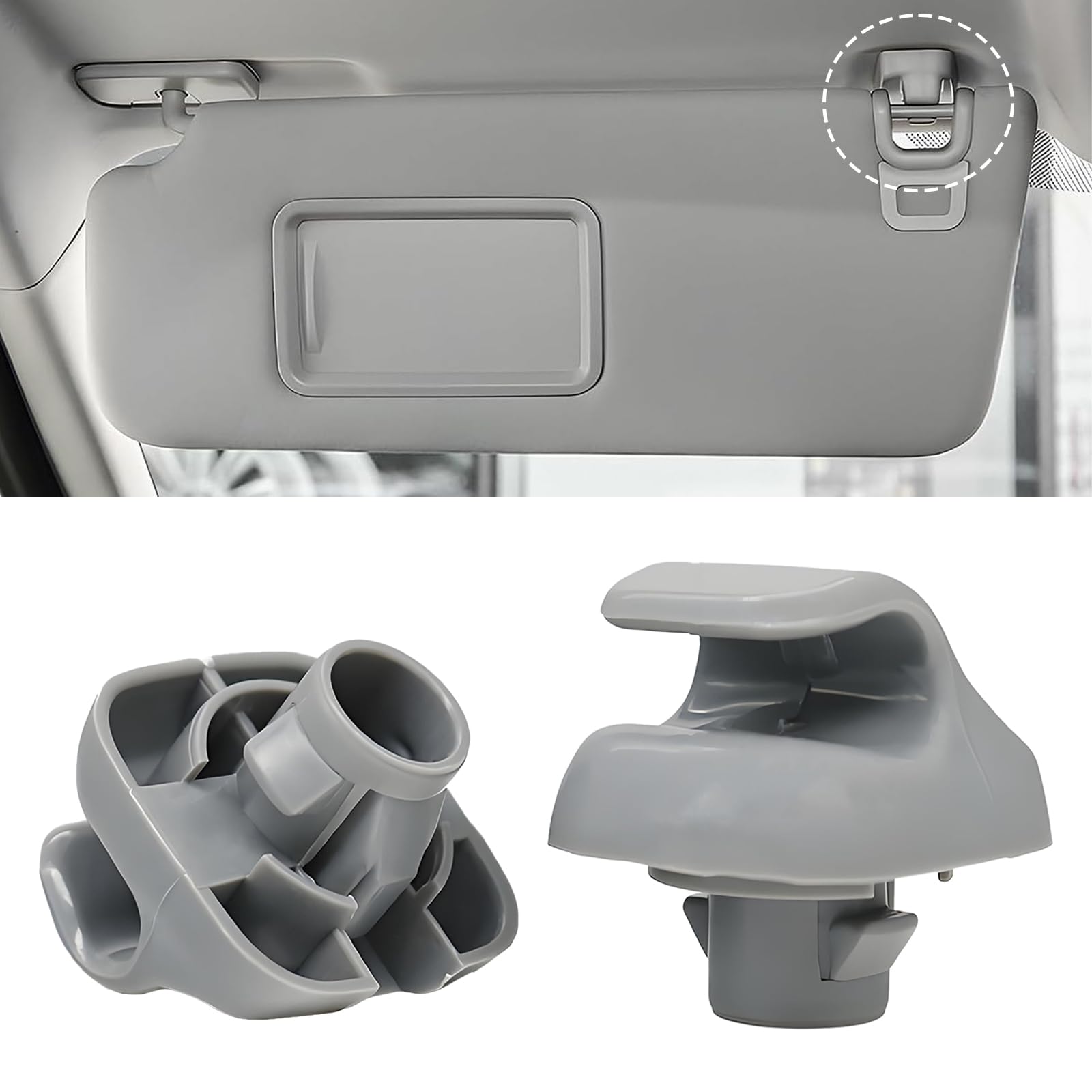 vvag 2PCS Visor Clips for Cars Car Sun Visor Hook Clip Durable Car Sun Visor Replacement Parts OEM