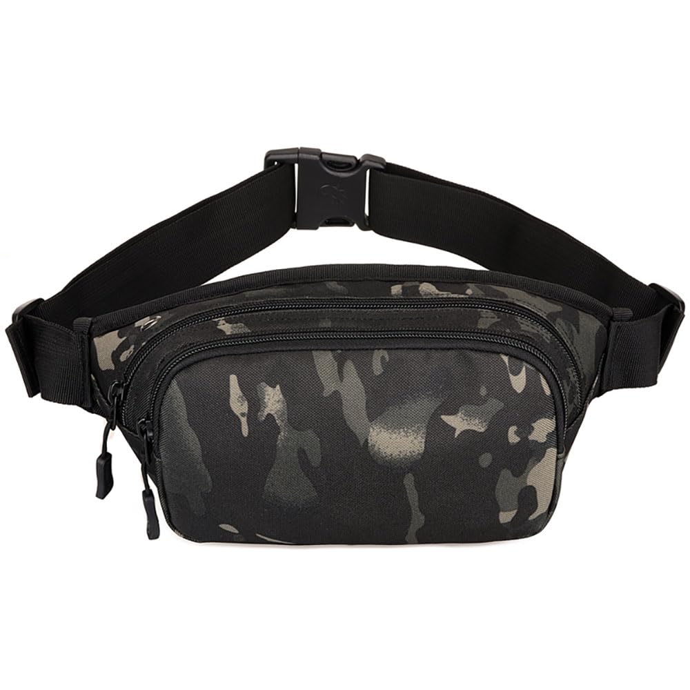 Tactical Waist Pack Portable Fanny Pack Outdoor Army Waist Bag Military Waist Pack for Cycling Camping Hiking Night camouflage., M - Image 2