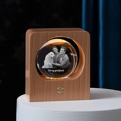 Miniatura 8 de DEZUNTU Foto personalizada de bola de cristal 3D, imagen grabada en 3D personalizada en vidrio, regalo de recuerdo conmemorativo para cumpleaños del