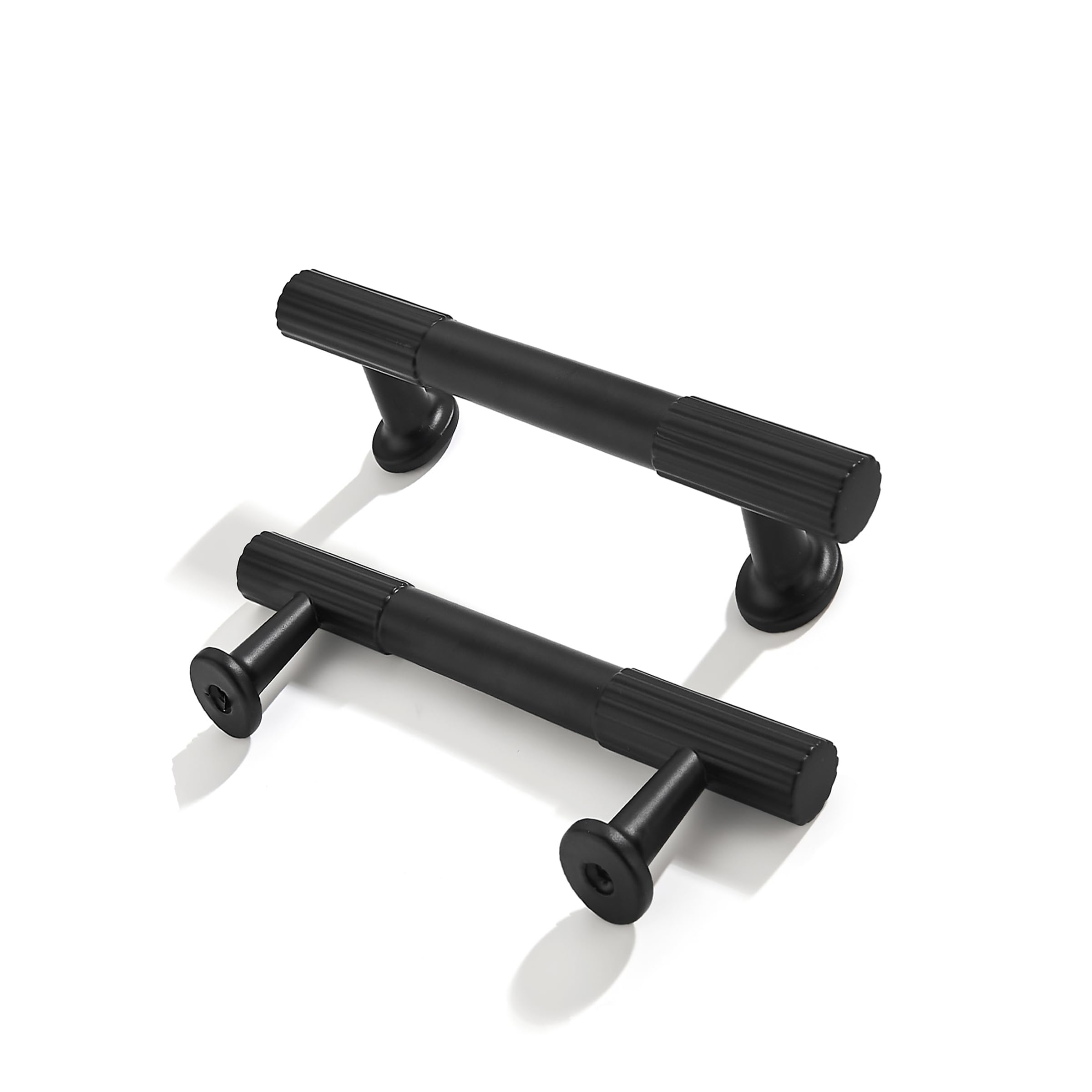 ZAUYX 10-Pack 3 Inch Hole Center Matte Black Cabinet Pulls Solid Heavy Duty Cabinet Pull is Suitable for Drawers Dressers Handles Kitchens Bathroom cabinets — image 1
