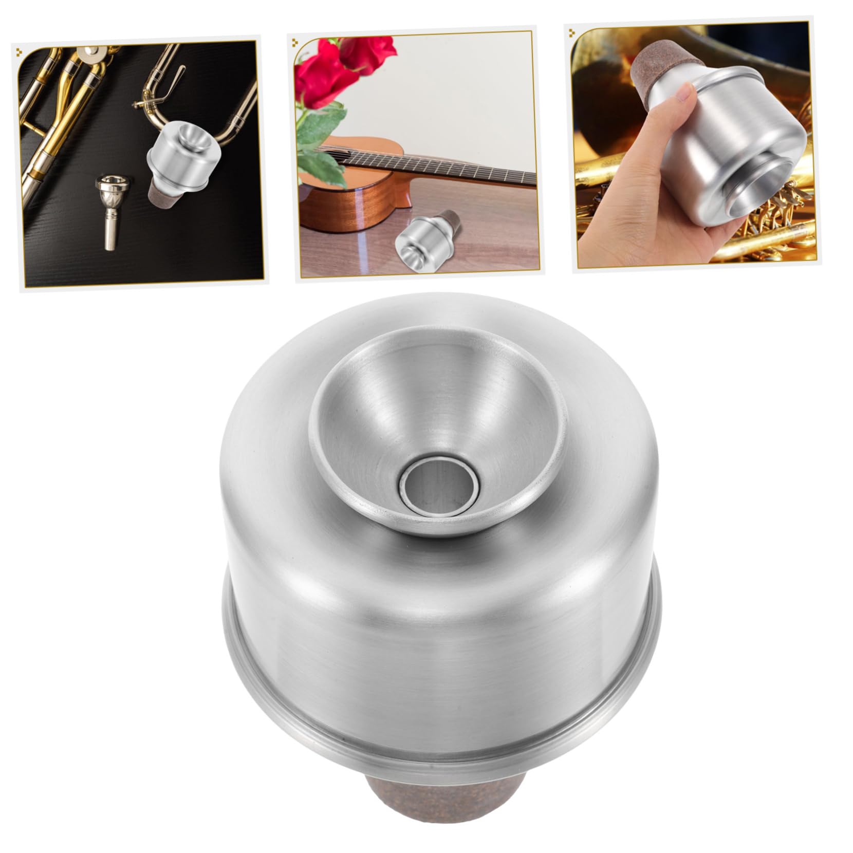 Kisangel Sordina Per Tromba Da Studio in Metallo Accessorio Per Strumenti Musicali Forniture Per Tromba in Lega Di Alluminio Leggera