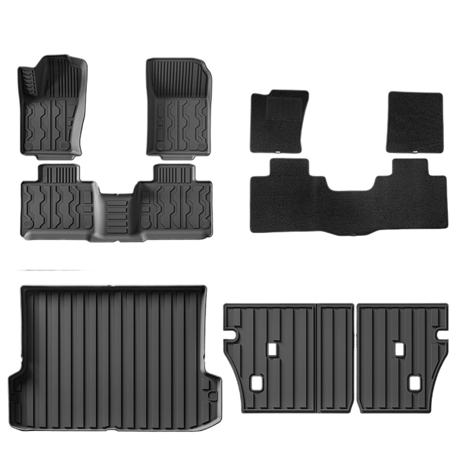 Car Floor Mats Compatible with Haval H9 2024 2025 All Weather Protective Waterproof Anti-Slip Front Rear Cargo Liner