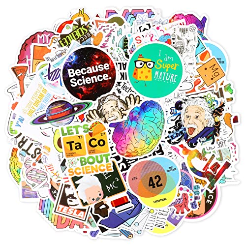 Qpout 100 pegatinas de laboratorio de ciencia sin repetición
