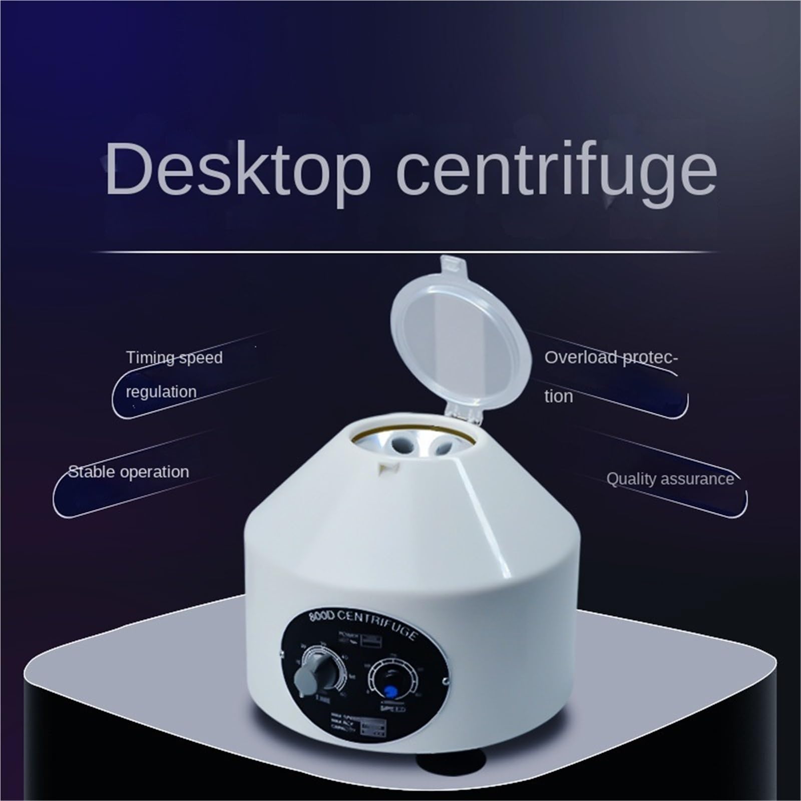 Mini máquina centrífuga PRP eléctrica portátil de Baja Velocidad for Laboratorio, centrífuga 800D, Motor CC de 4000rpm con Rotor de 6x20ml