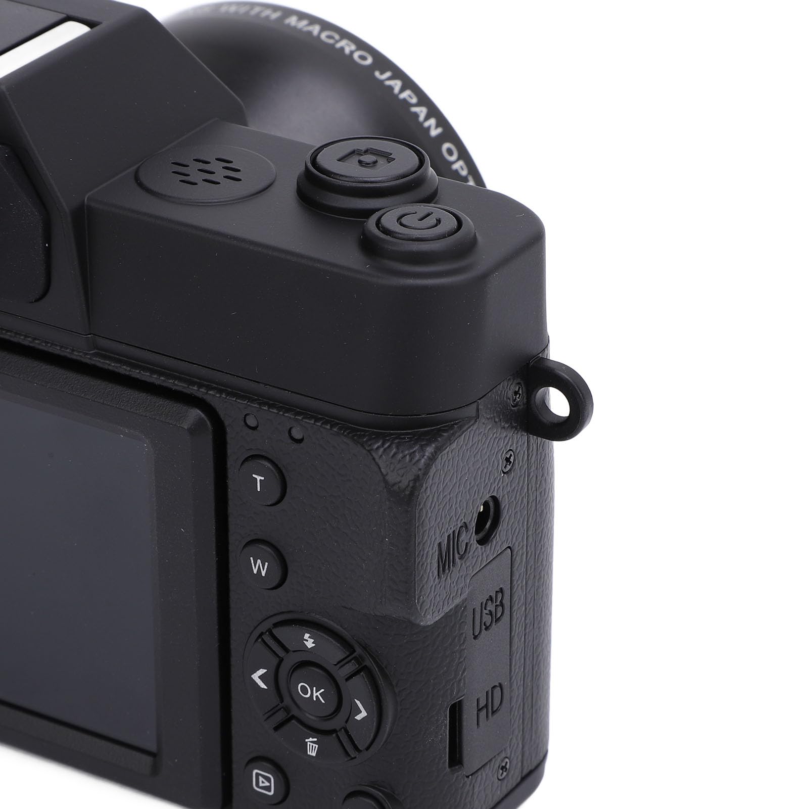 Cyfrowy Aparat Fotograficzny 4K, 56 MP 270 z Odchylanym Ekranem i 16-krotnym Zoomem Kompaktowy Aparat z Akumulatorem i Obiektywem Szerokokątnym, Czarny