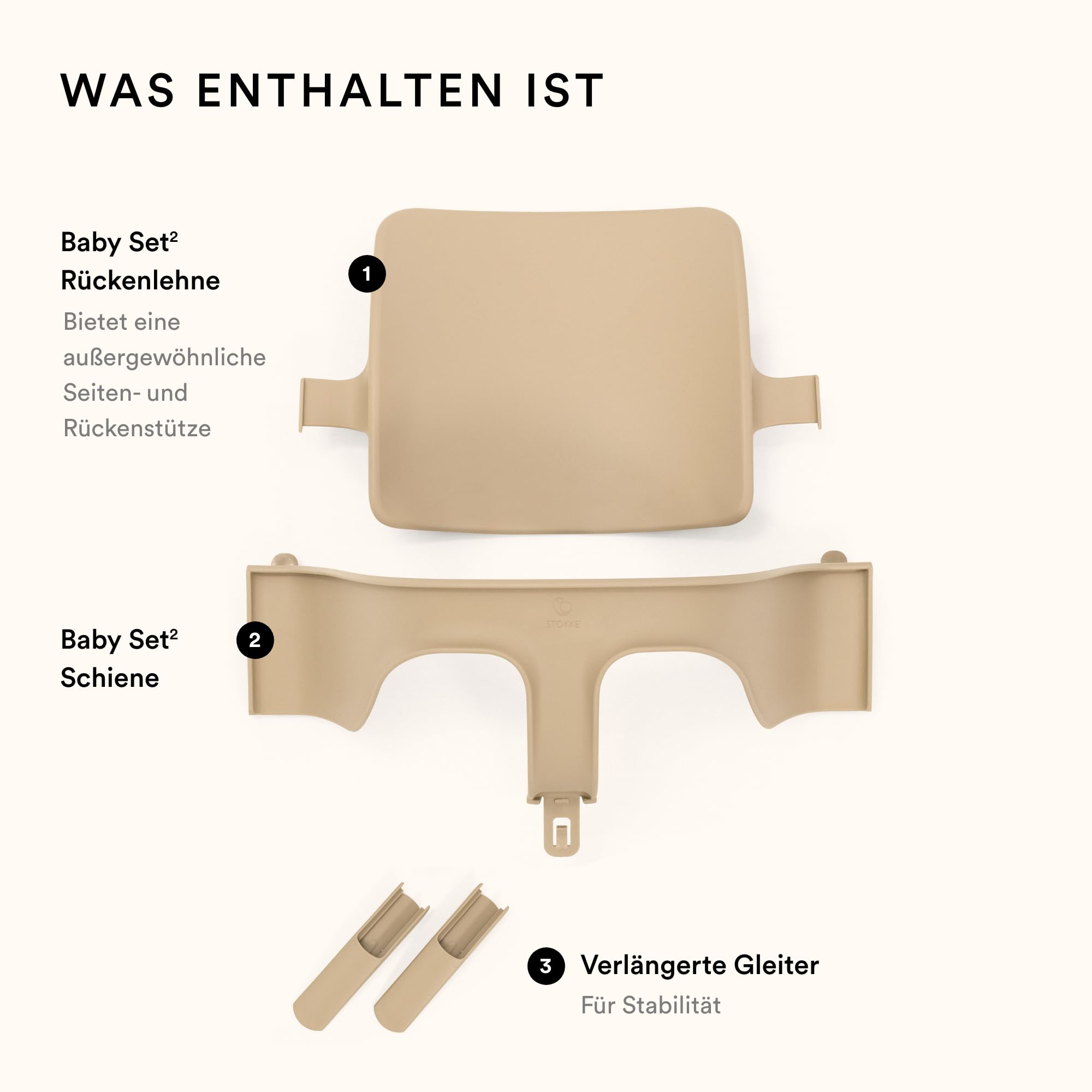 Stokke Tripp Trapp Baby Set2 Natural Hochstuhl für Kinder 6-36 Monate