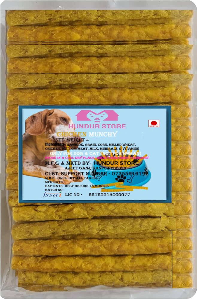 See full amazon price history chart for HUNDUR STORE Munchy Munchies Chew Sticks Chicken Flavour Treat Dog Food Treat for Puppy Puppies Pet Cat Highly Nutritional & Digestible (250g) HUNDUR STORE Munchy Munchies Chew Sticks Chicken Flavour Treat Dog Food Treat for Puppy Puppies Pet Cat Highly Nutritional & Digestible (250g) (B0D1CJKMC3) Amazon Price History, Amazon Price Tracker