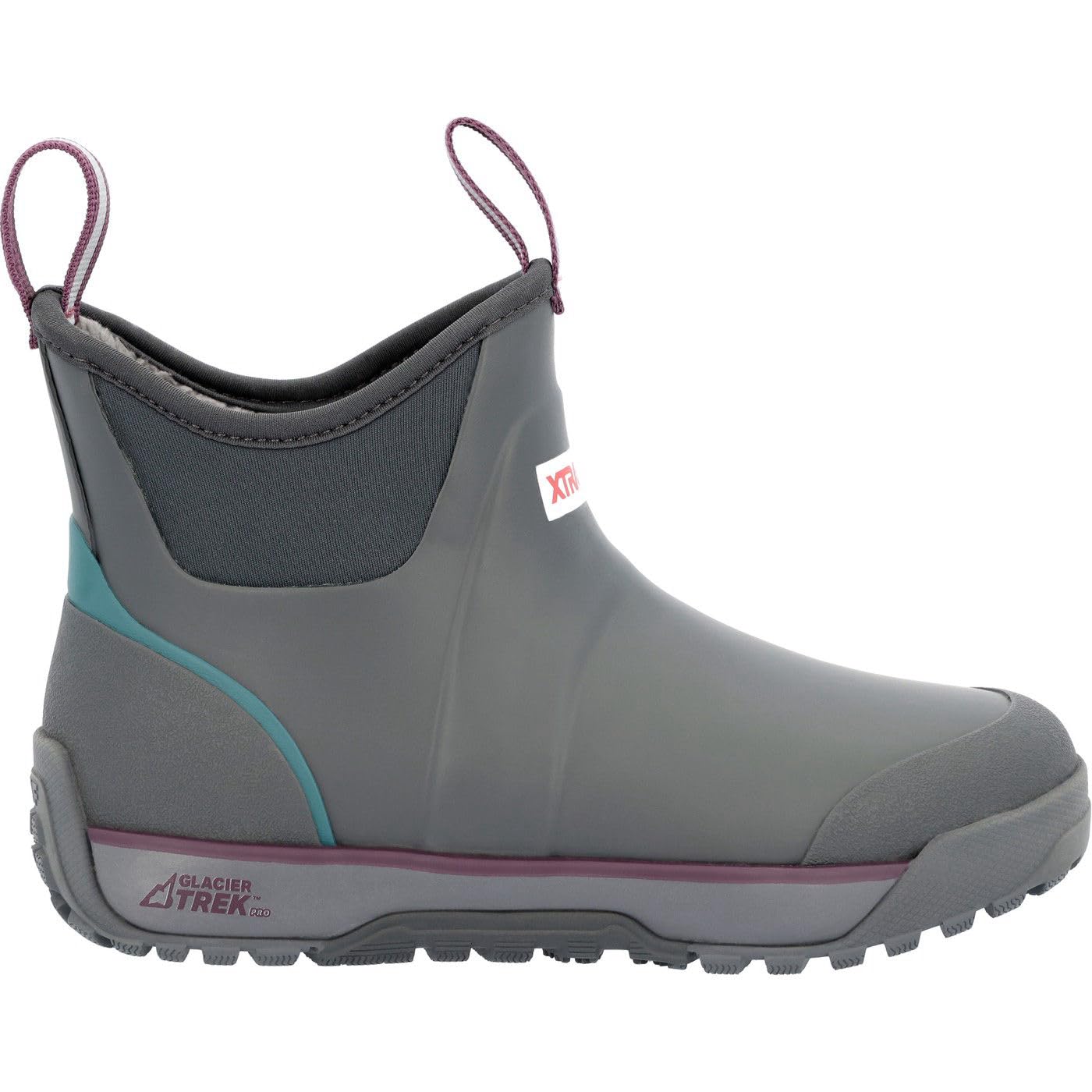 XTRATUF Women's Ice Fleece Lined Ankle Deck Boot, Grey, Size 9(M)