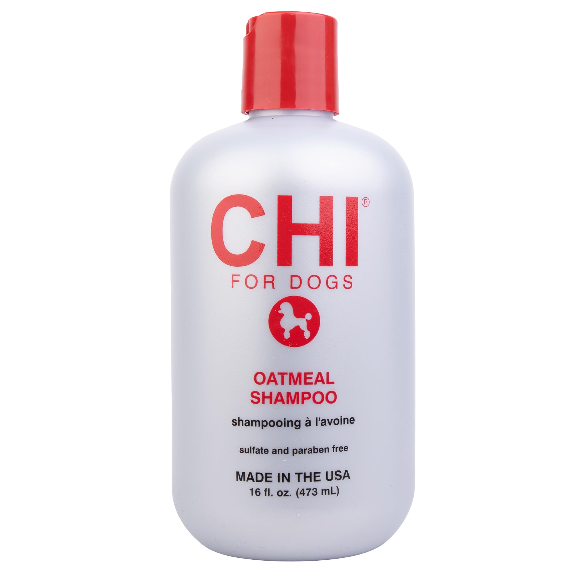 CHI for Dogs Oatmeal Shampoo, Gentle Dog Wash for Dry, Itchy Skin and Dander, Soothing Oatmeal Formula for Puppies 8 Weeks+ and Adult Dogs, All Coat Types, Made in the USA, 16 Fl Oz