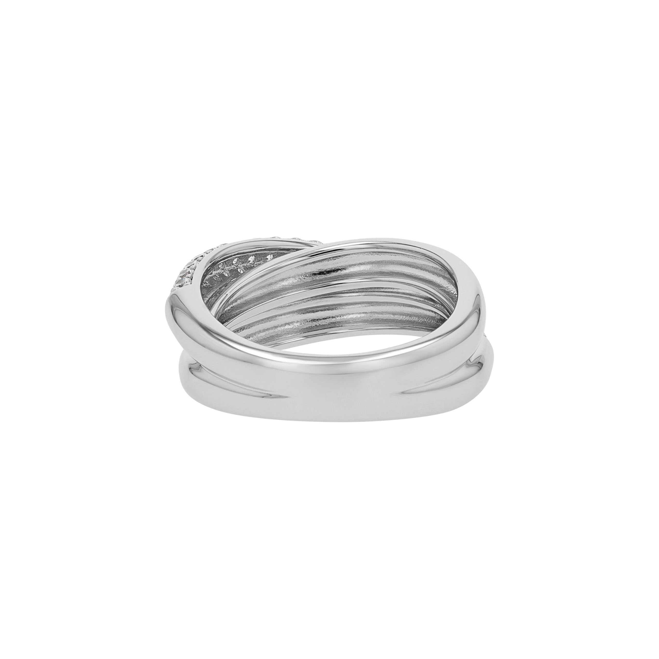 JOOP! Ring für Damen, Silber 925, 8 mm, mit Zirkonia, silber, Geschenkidee, kommt in Schmuck Geschenk Box