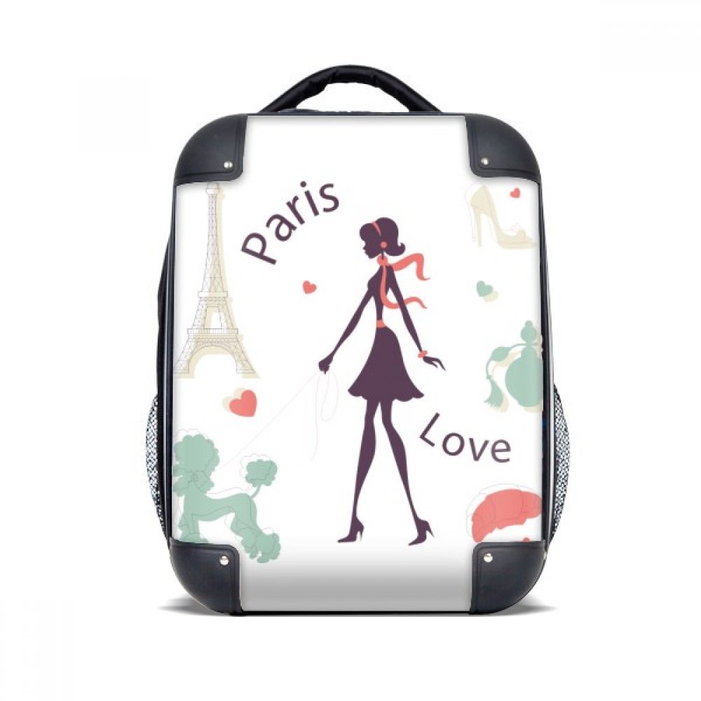 Sac à dos 15" à coque dure Paris Tour Eiffel anti-choc pour ordinateur portable