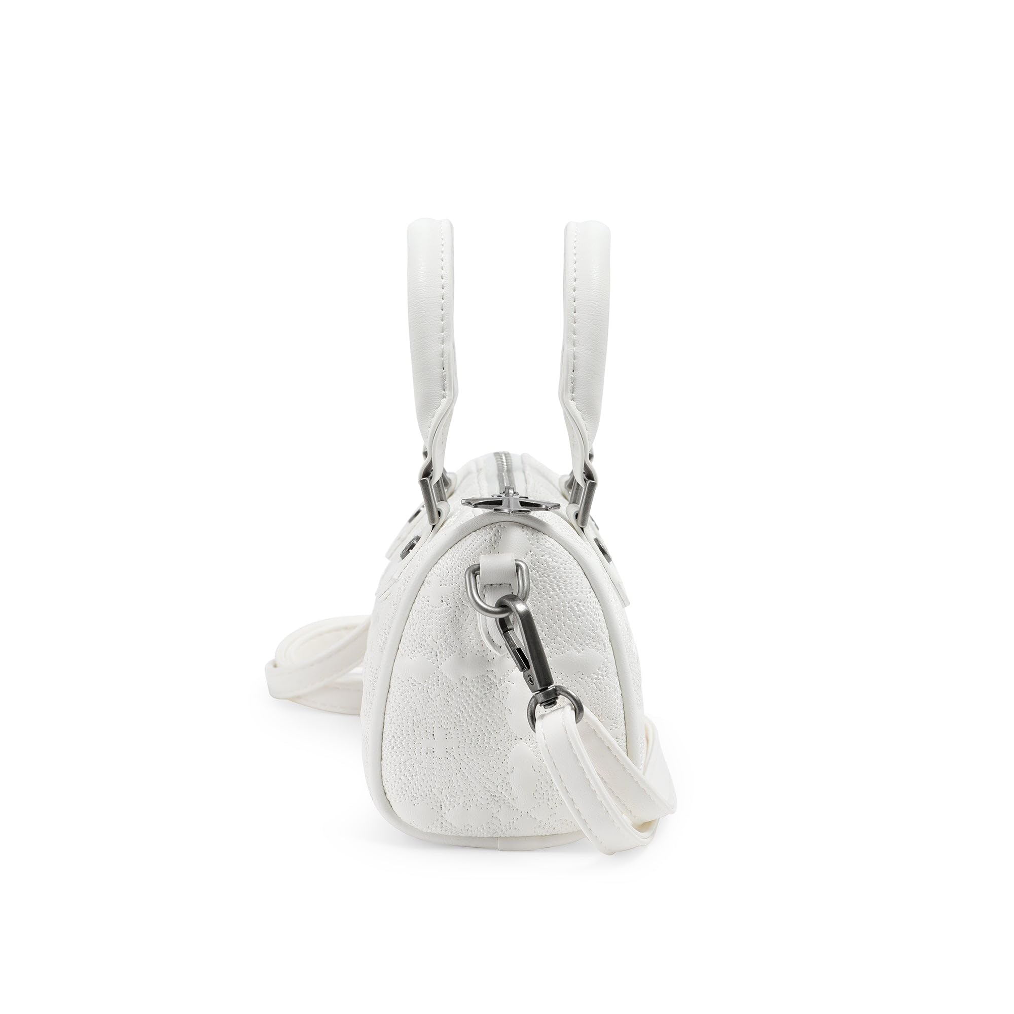 Von Dutch Womens Hanna Hand Bag – Stylish Handbag with Adjustable Strap, Spacious Interior, and Iconic Logo Design (White)