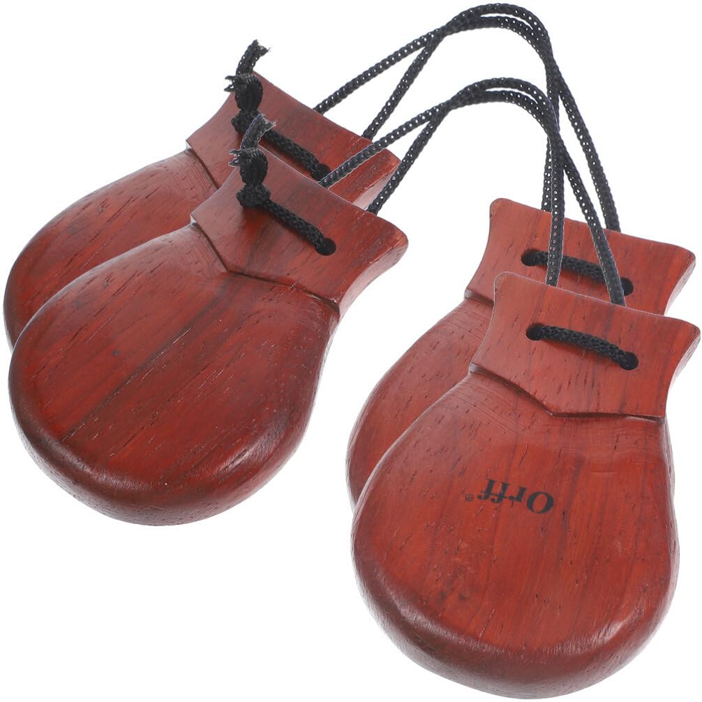 VALICLUD Castagnettes espagnoles pour adultes Instrument de musique traditionnel espagnol Doigt Flamenco Castagnettes à percussion à main