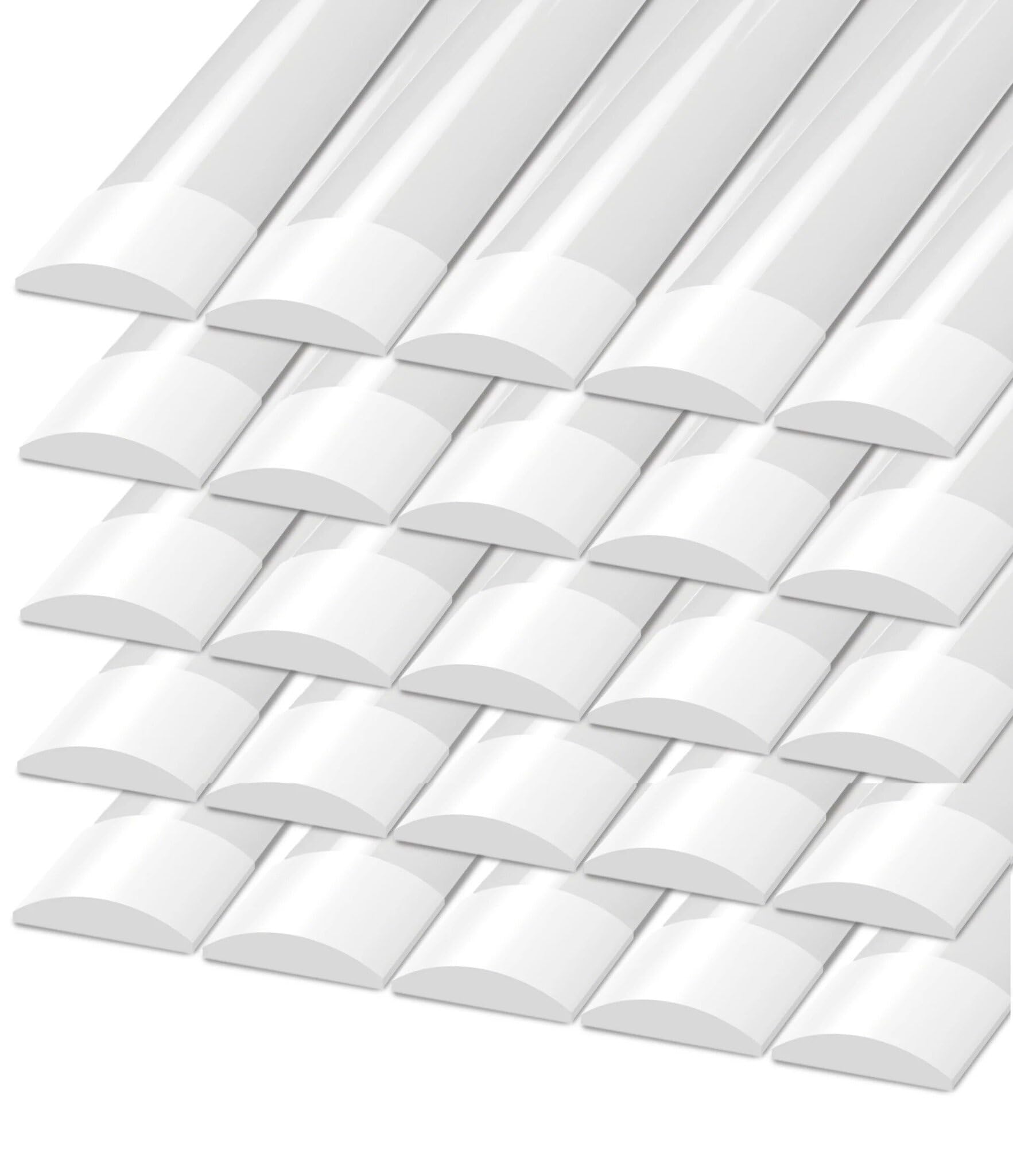Ledvion - 25-Pack, LED Batten Light, 5ft, IP20, 40W, 140lm/W, Cool White, 6500K, Slim Profile, Garage Lighting, Fluorescent Light Tubes, Tube Light, Loft Light