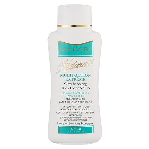 MAKARI Naturalle Multi-Action Extreme Body Lotion SPF15 (17.6 oz) | Hidrata, suaviza, nutre y mejora el resplandor natural de la piel | Protege