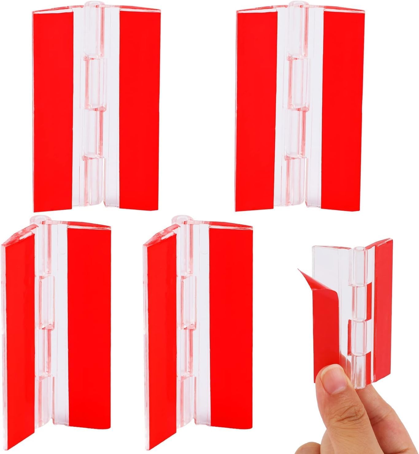 Acrylic Small Hinge self-Adhesive Transparent Plastic Continuous Hinge Cabinet Drawer Furniture DIY Display Rack Tool 65x404PCS