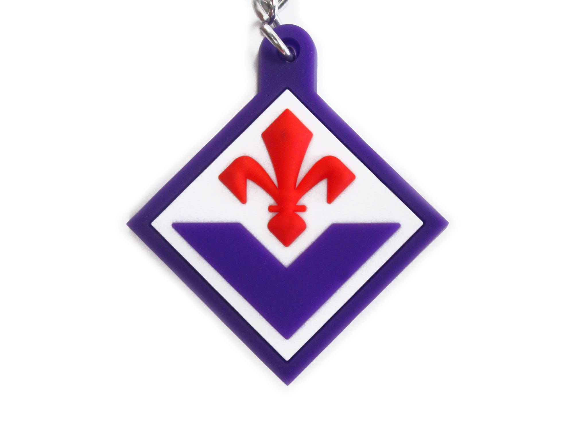 FCP Vannissport Fiorentina Florence Purple Keyring in PVC Rubber Logo New Official Football Man, multi-coloured, S