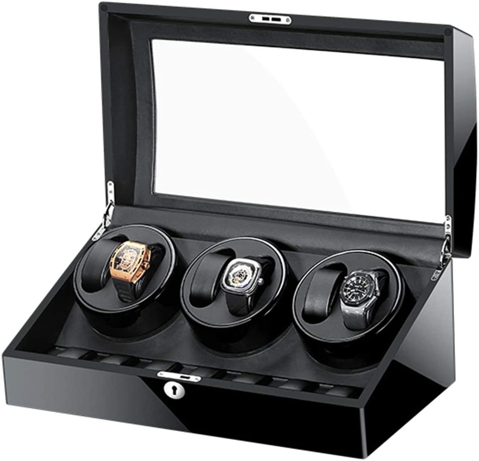 CGCSYZ 6+7 Watch Winder Box For Automatic Watches Silent Motor Large Capacity Piano Paint Exterior 5 Available Modes Accessories (A)