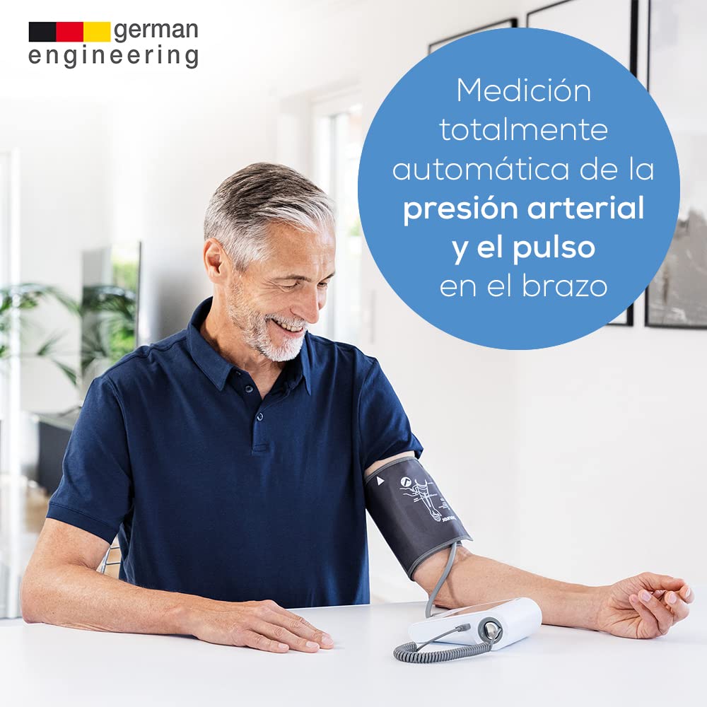 Beurer BM 96 Tensiómetro con función de ECG, medición de la presión arterial y del pulso en el brazo, detección de la fibrilación auricular (AFib) y prevención de accidentes cerebrovasculares