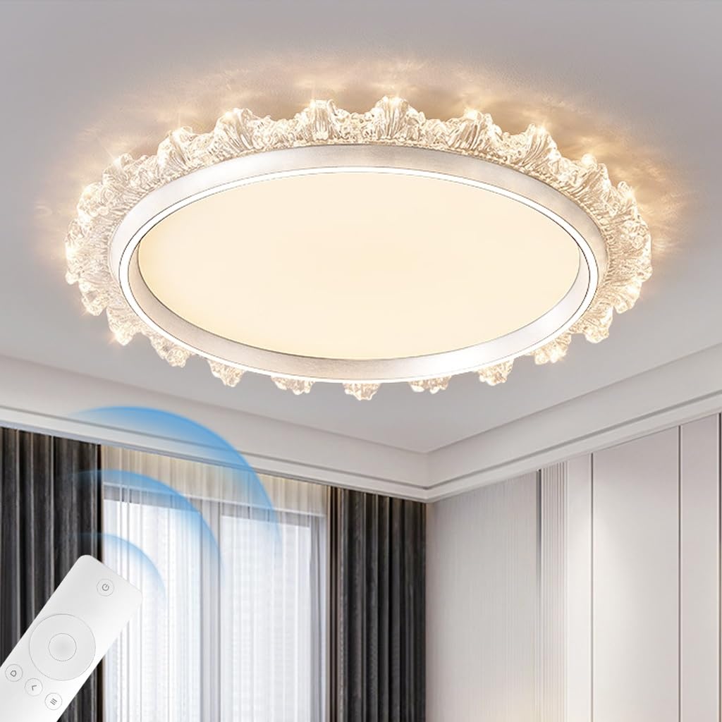 Plafonnier LED réglable blanc 54cm avec télécommande pour salon - 8