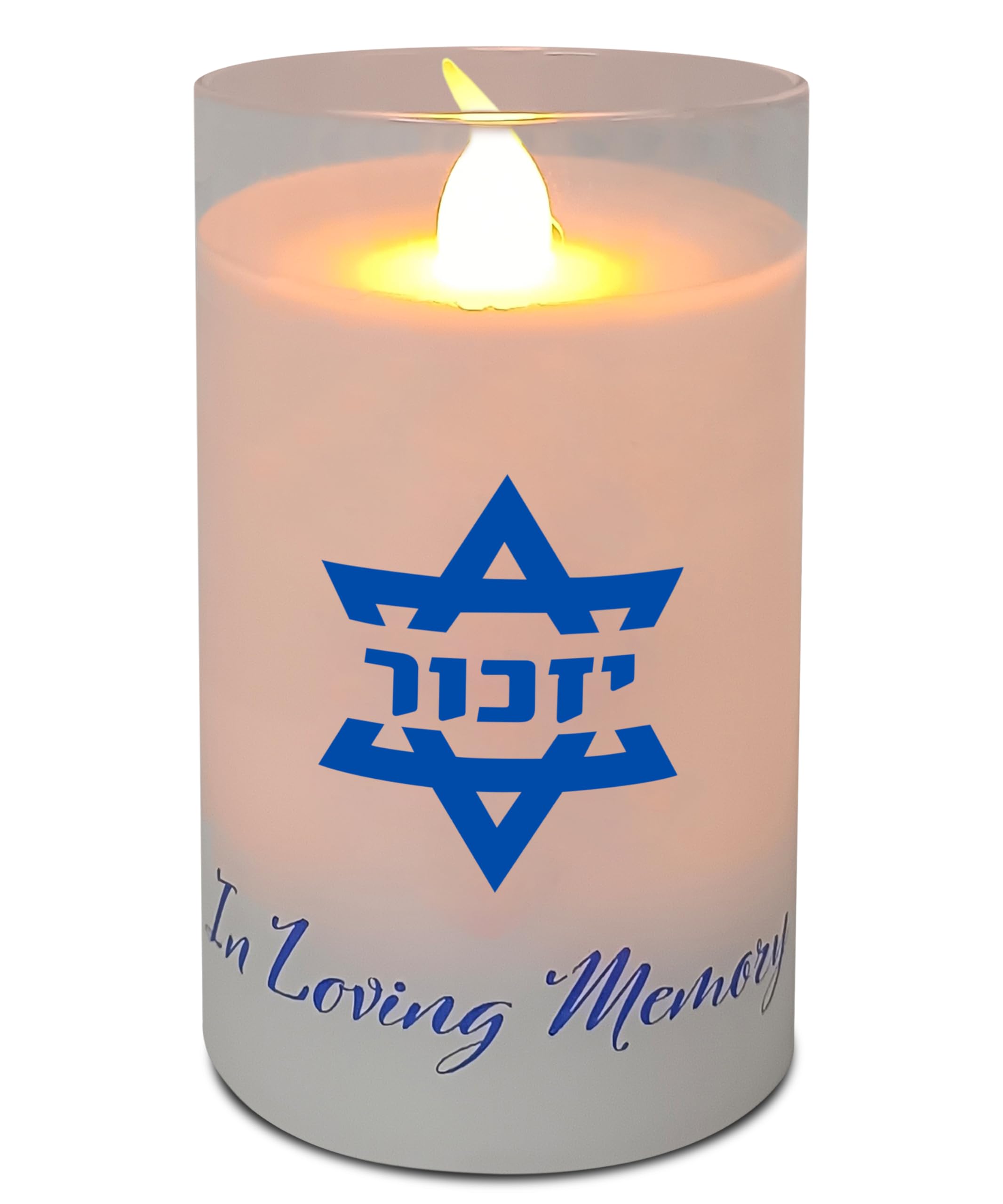 Ner Mitzvah Electric Yahrzeit Candle - LED Votive Candles - Flameless Memorial Candle