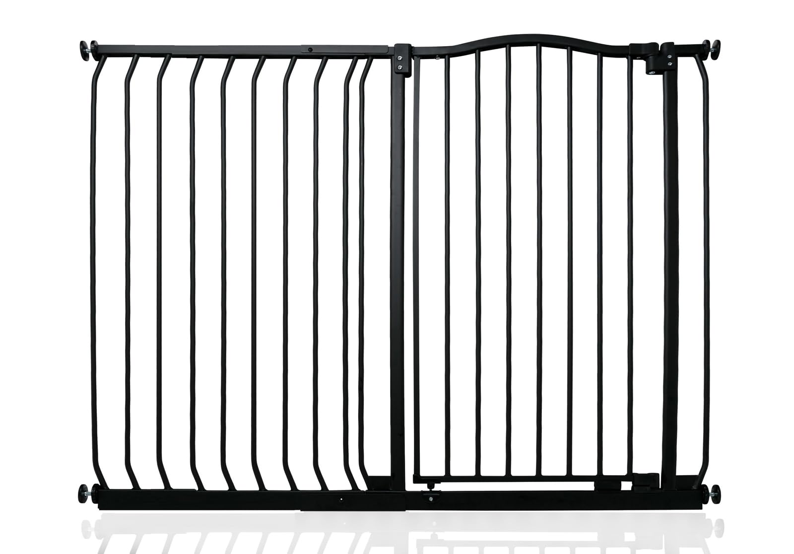 Safetots Extra Tall Curved Top Safety Gate, 116cm - 125cm, Matt Black, Extra Tall 100cm in Height, Pressure Fit Stair Gate, Baby Gate for Doors Hallways and Spaces, Safety Barrier, Easy Installation — view 29