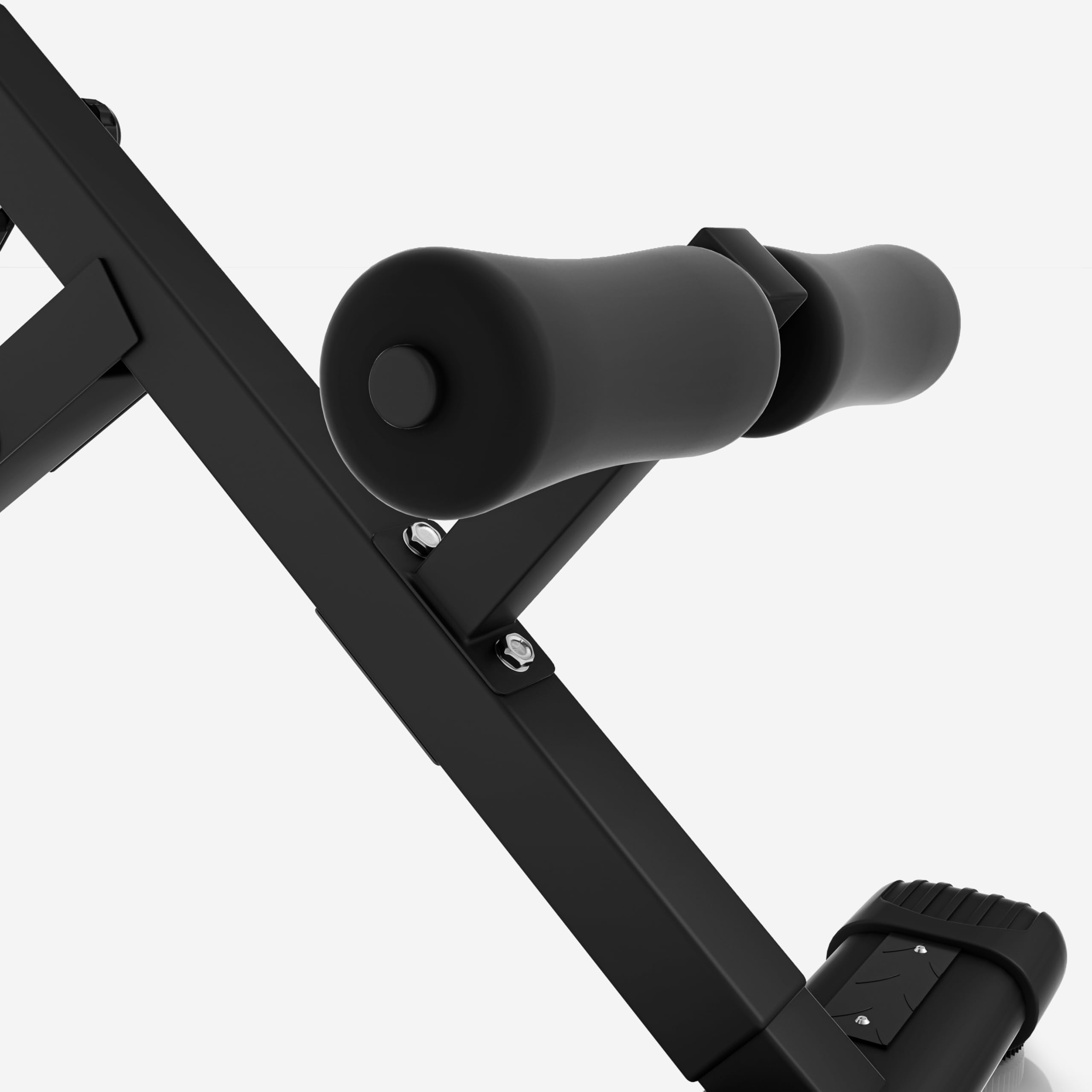 GORILLA SPORTS® Panca per Schiena e Addominali - Pieghevole, Altezza Regolabile in 5 Livelli, Multifunzione, Max. 120kg, Nero/Bianco - Sedia Romana, Iperestensione, Allenamento dei Dorsali, Palestra