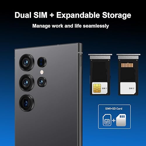 Miniatura 8 de I24 Ultra 5G - Teléfono inteligente desbloqueado, bolígrafo integrado, batería de 6800 mAh, pantalla HD de 6.8 pulgadas, Android 13, 8 GB de RAM +