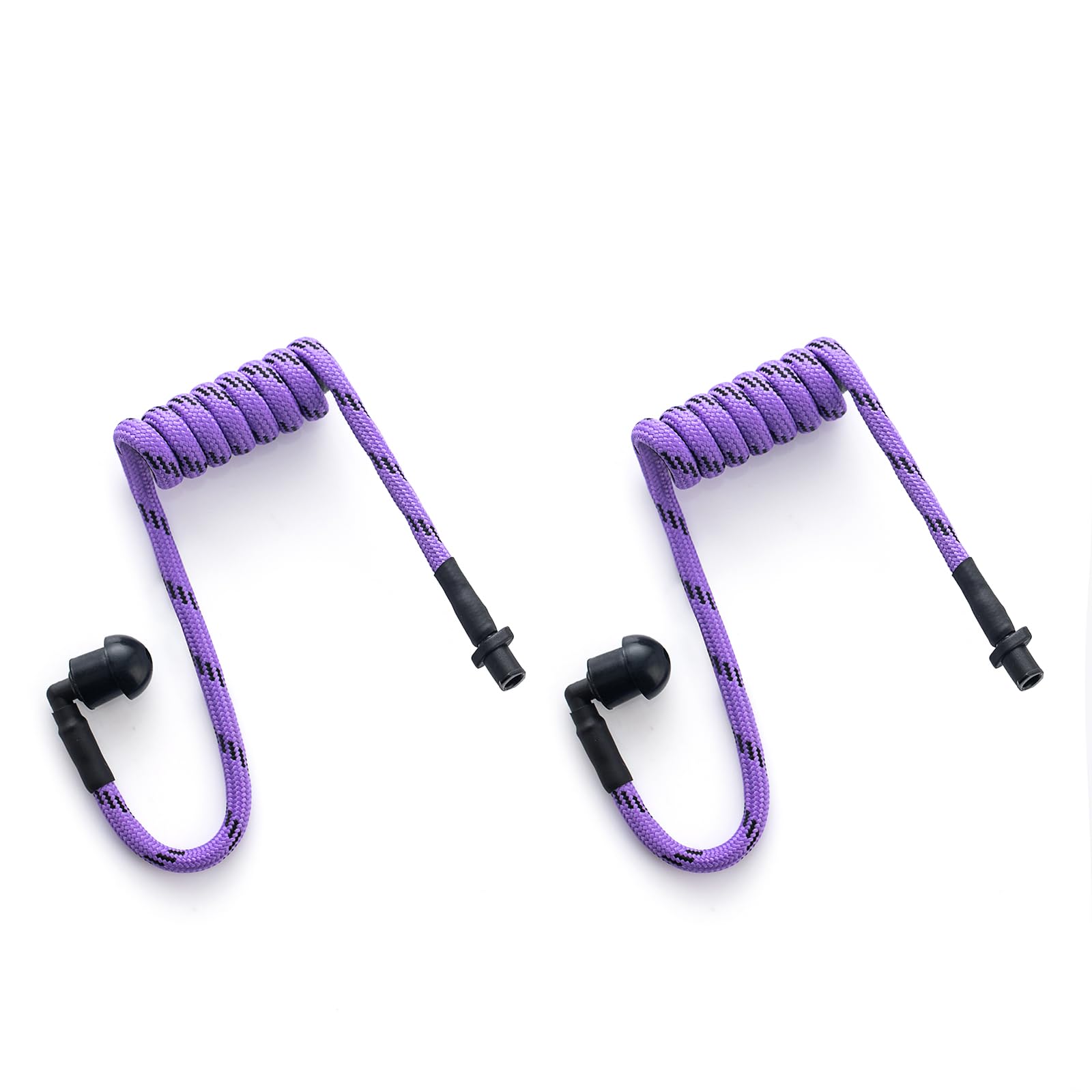 DLECNFUN Replacement Acoustic Coil Tube Braided Nylon for Radio Earpiece (2 Pack)