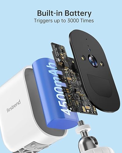 Miniatura 7 de firstrend Home Security Cameras Wireless Outdoor 2K WiFi Battery Powered Surveillance Camera with Spotlight Color Night Vision Smart Motion