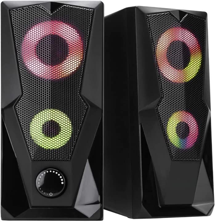 REBENUO SK-501 Stereo Wired Gaming Speaker With RGB Backlight.