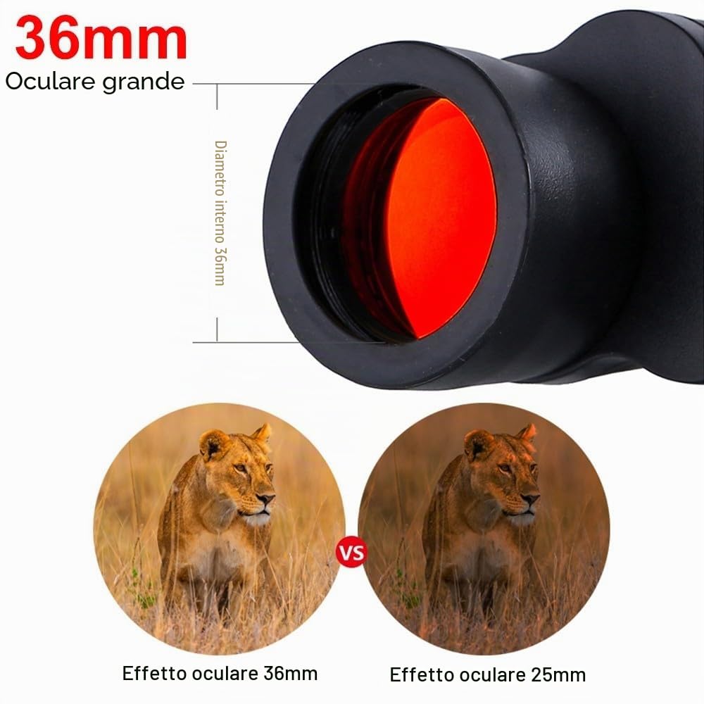 DONGKER Binocolo 80 x 80,Telescopio Binoculare HD a Lungo Raggio 5000m BAK4 Prisma Binocolo con Lente FMC Visione Notturna a Bassa Luminosità