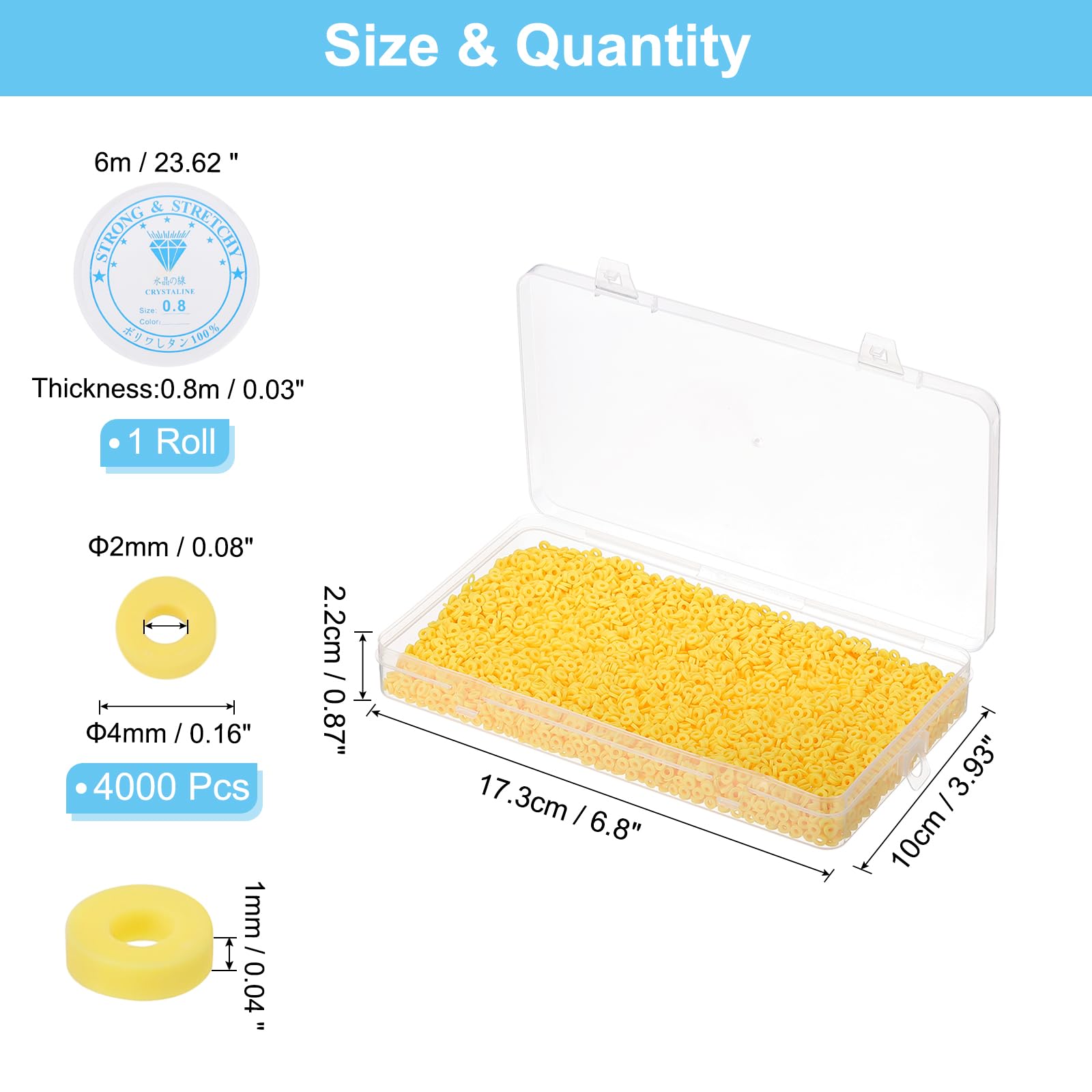 PATIKIL 4000 Pcs Clay Beads Bracelet Making Kit - Image 2