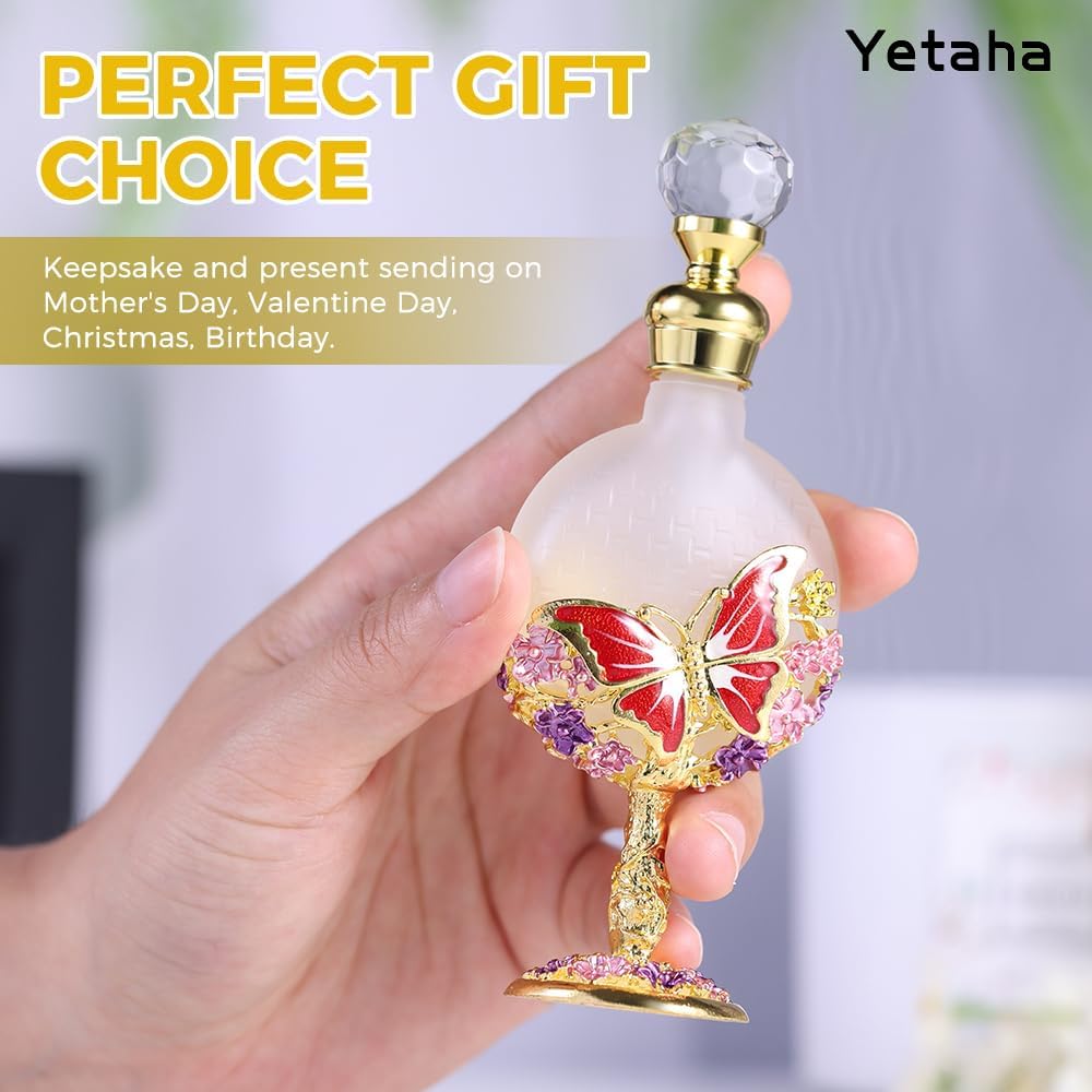 Yetaha Red Butterfly Gem Refillable Perfume Bottle image 5
