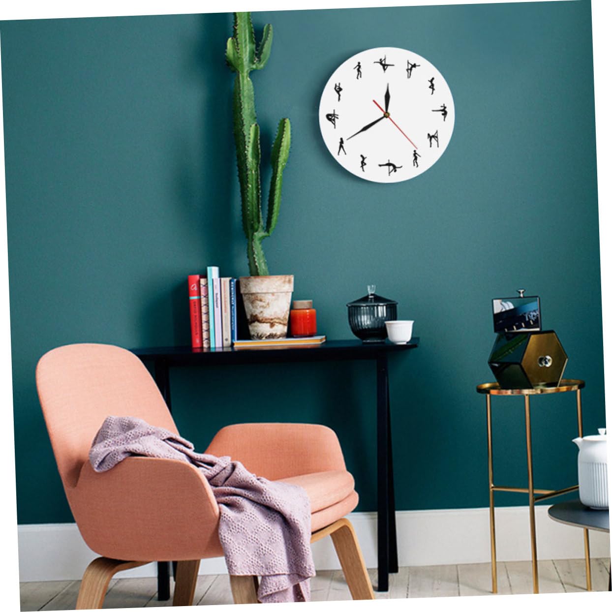 SOIMISS Horloge Murale Décorative Style Simple et Chic en Acrylique Aiguilles Silencieuses Facile à Suspendre Couleur Noir ou Blanc pour Chambre ou Bureau