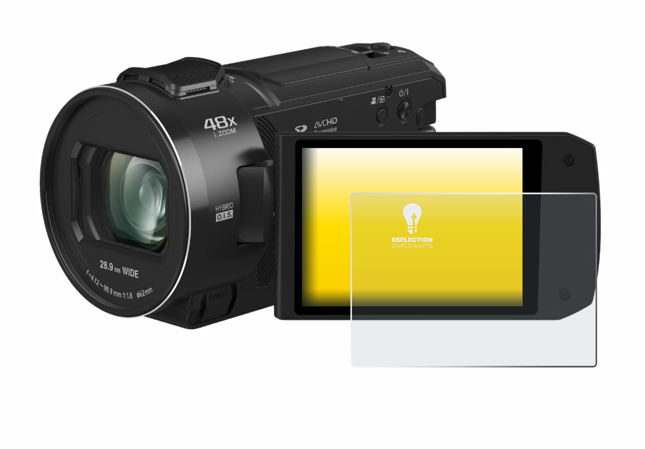 upscreen Anti-Glare Screen Protector Compatible with Panasonic HC-V900 – Protection Film Matte