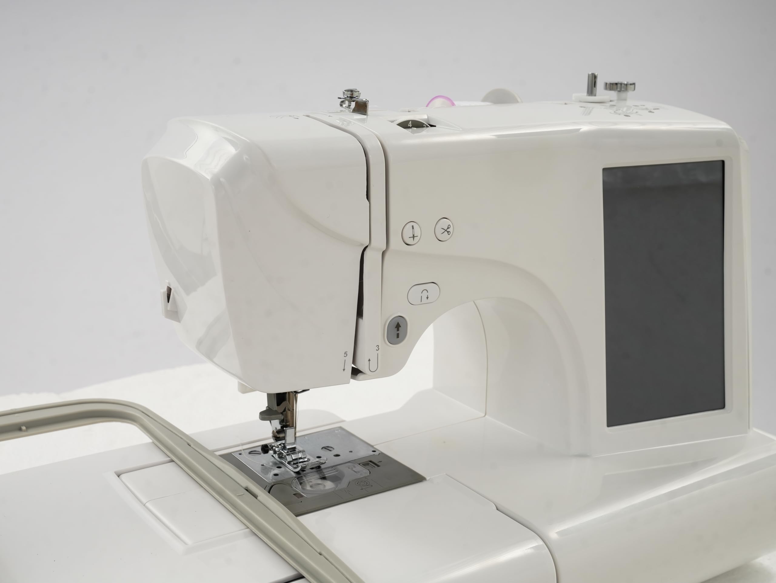 Computer Näh- und Stickmaschine,96 Stickmuster,162 Nähmuster | Kombi-Maschine zum Nähen und Sticken,USB-Musterimport, 7-Zoll-LCD-Bildschirm und LED-Nählicht Embroidery-Maschine