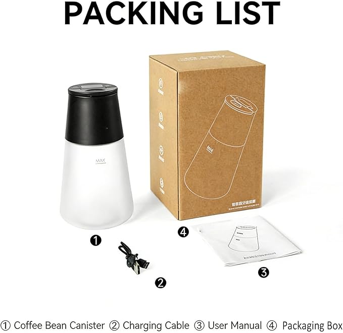 Contenedor de café al vacío 650ml con pantalla digital miniatura 8