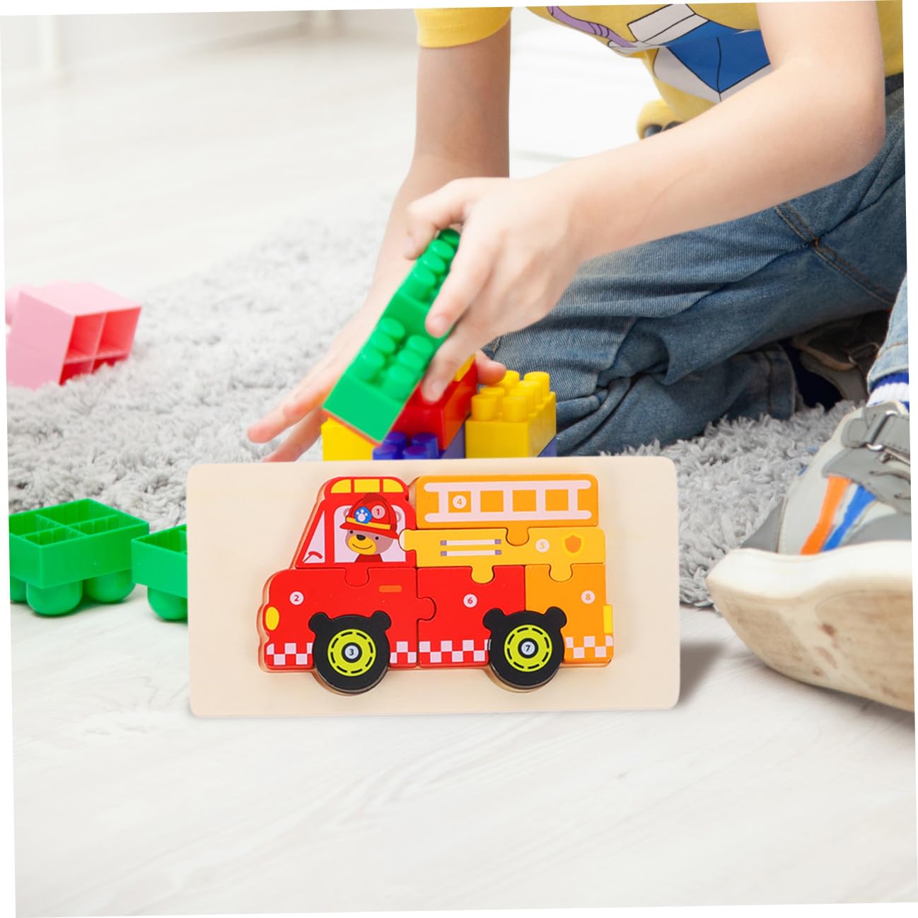 Puzzle 3d per Bambini 5 Set in Legno Design Cartoon | Incastro Didattico, Supporta Abilità Cognitive, Formato Stereoscopico, per Piccoli e Primi Giochi