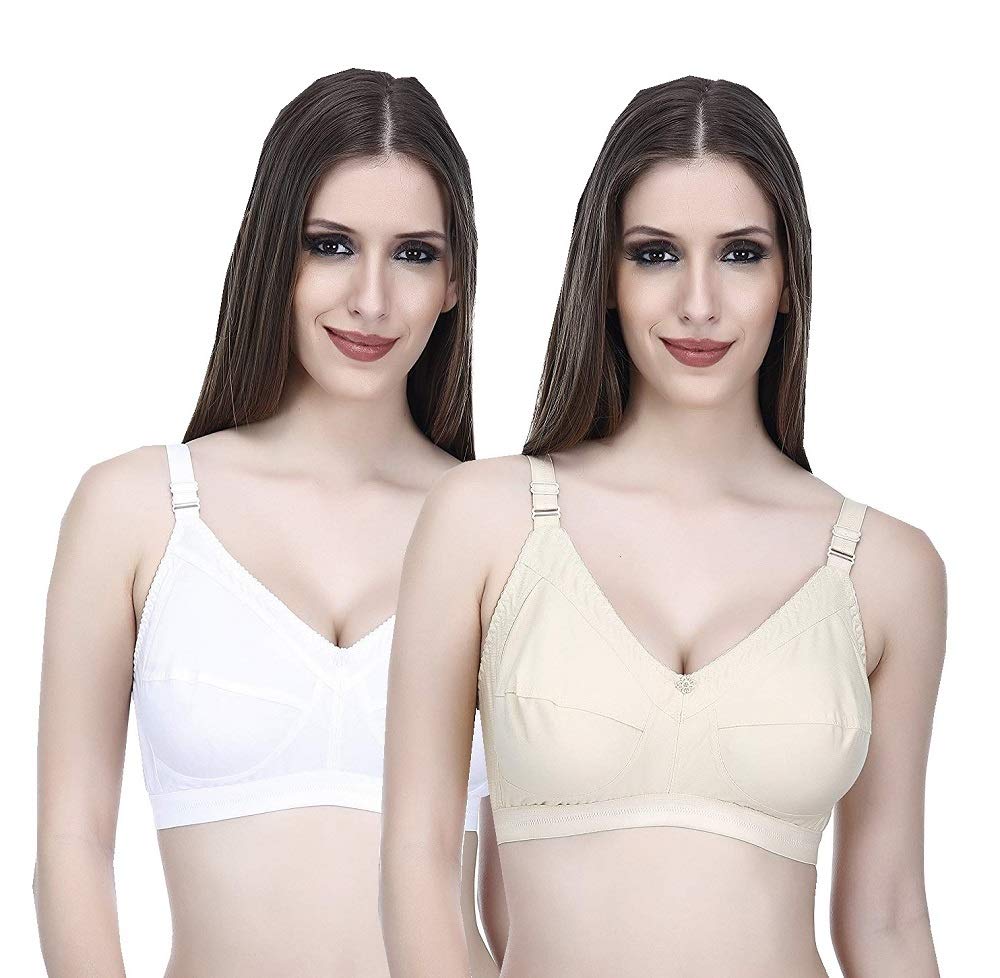 kamison INTERNATIONAL LINGERIEKamison Full coverage B C D Cup Bra for Women cup Non-Padded Wirefree High Coverage Bra (Pack of 2)