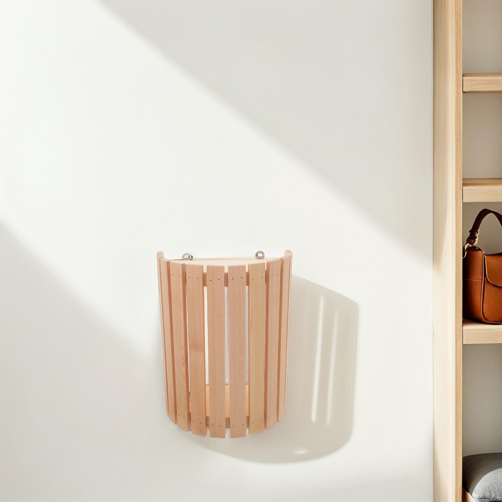 SHERCHPRY Cubierta de Lámpara de Madera para Sauna, Semicírculo Decorativo