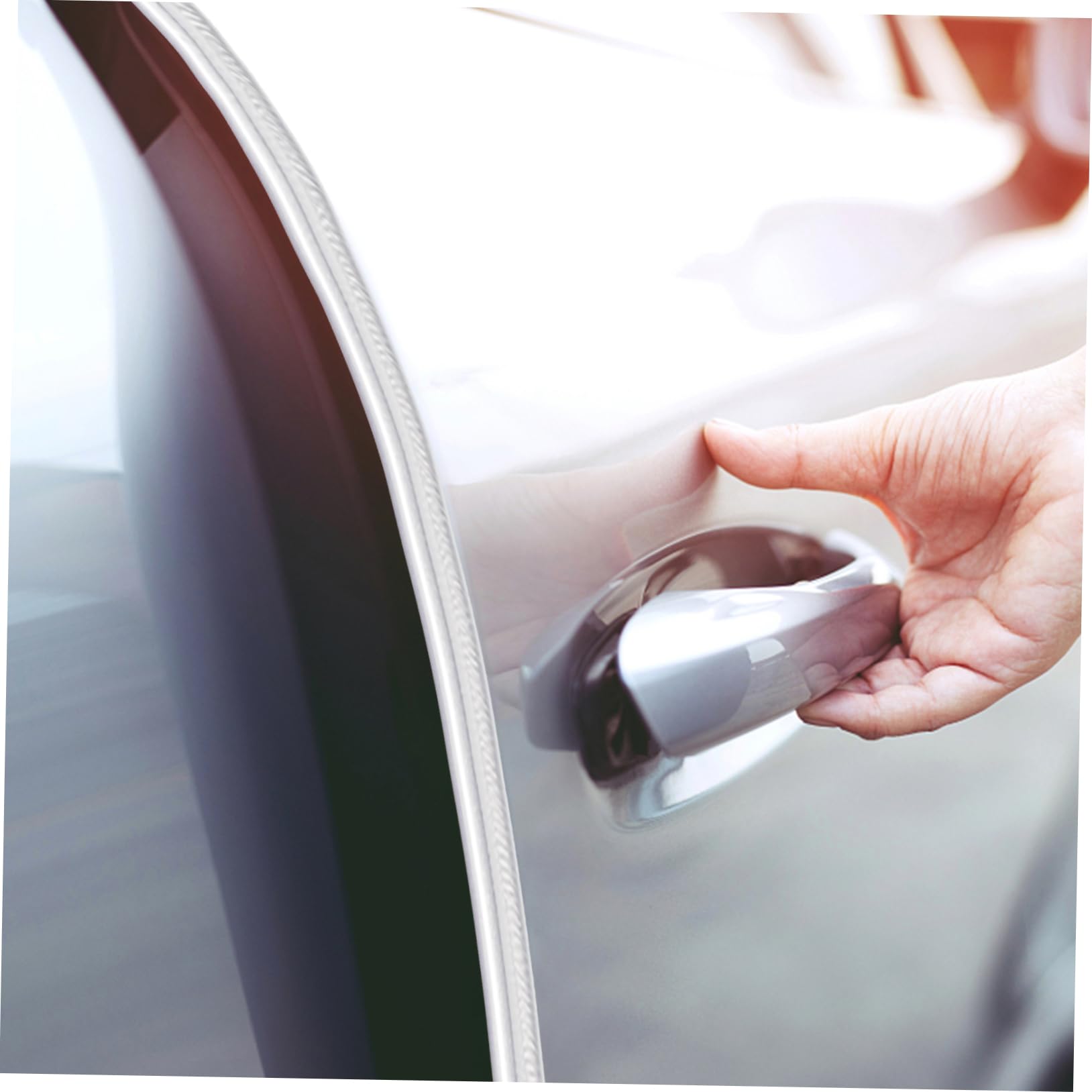 Alipis Protector De Borde De Puerta Tira De Sellado De Brillante para Vehículos Resistente Arañazos para Coches Camiones Y Suvs 5 * 5