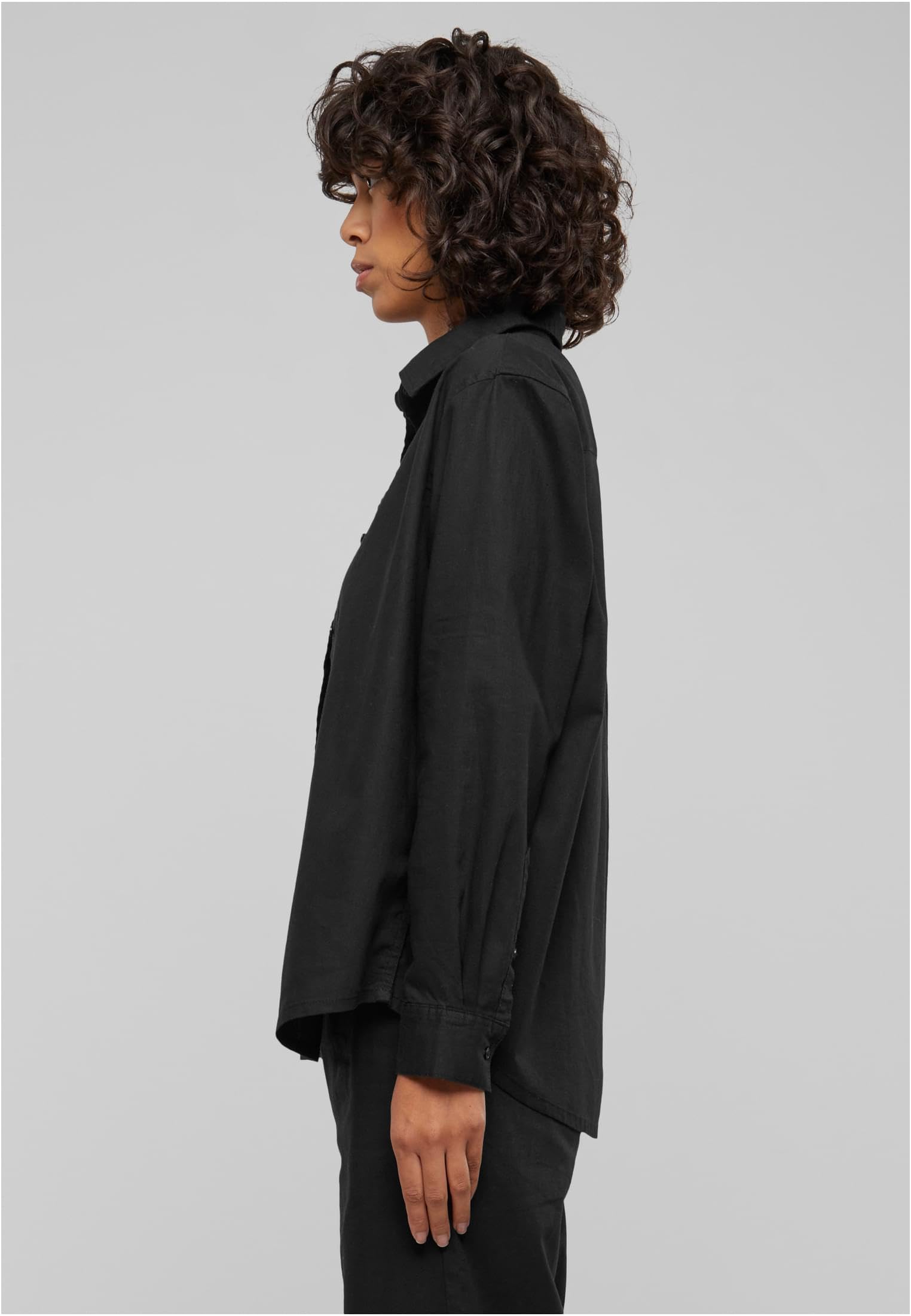 Urban Classics Damen Ladies Linen Mixed Oversized Shirt