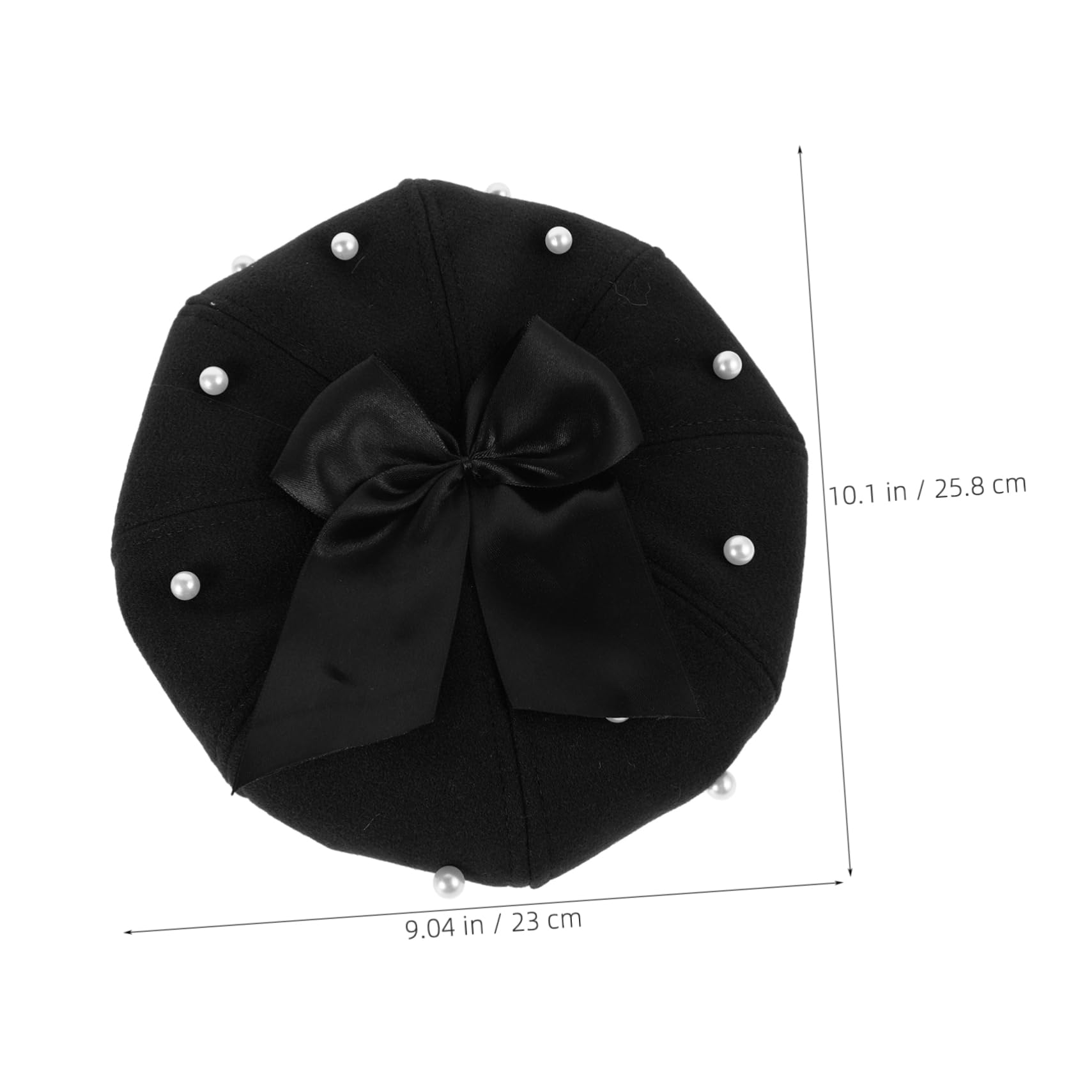 TOVINANNA Classic Women's Beret Hat Pearl Bowknot Newsboy Cap Fashionable French Fascinator Cap for Women
