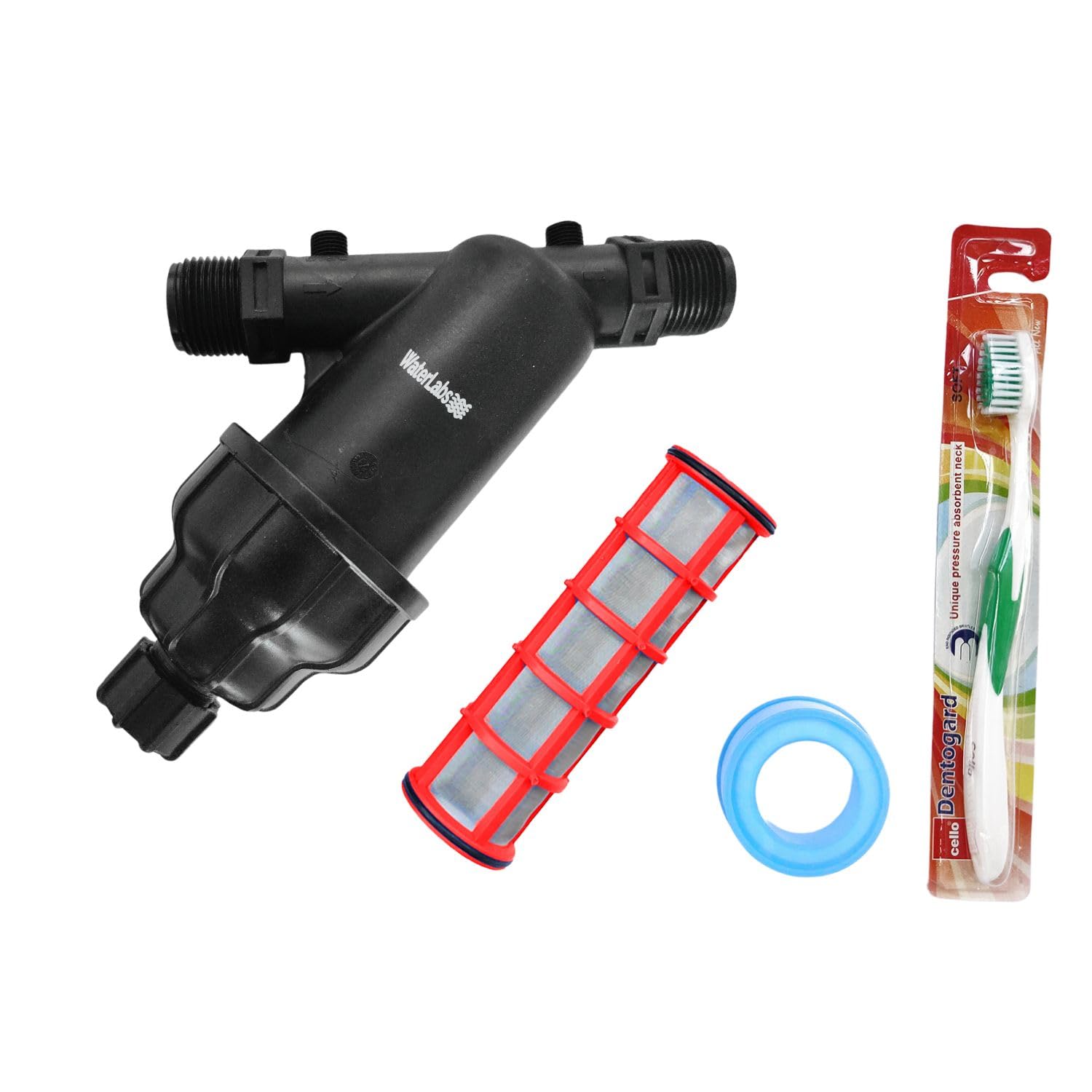 WaterLabs 122Y Water Tank Filter/Screen Filter | 90 Micron | ISI, BIS | with 1 Cleaning Brush | 1 Teflon Tape | 1 Year Warranty | Sediment filter for home