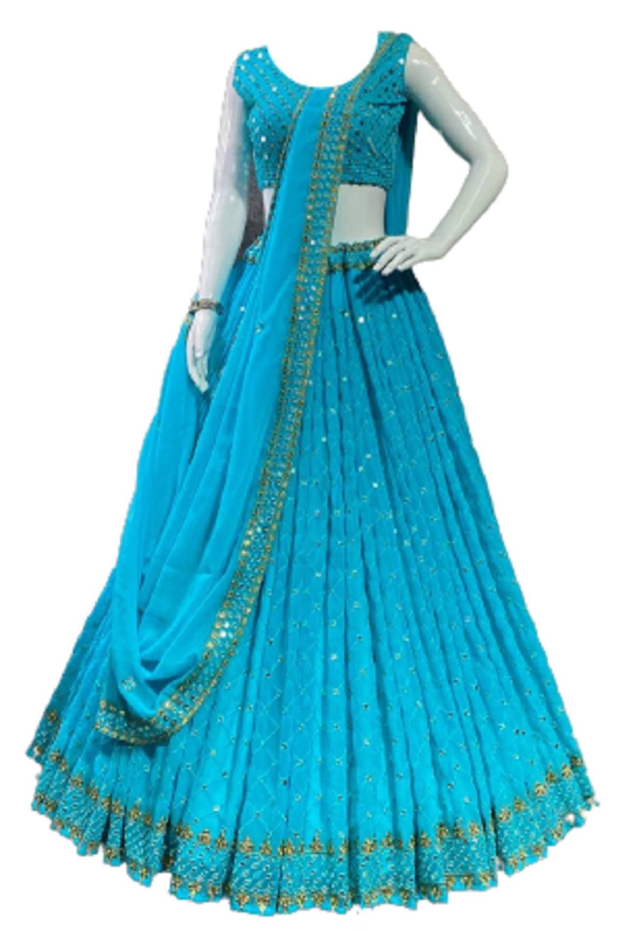 inflouraPrachi Solanki, womens, 7 Colour available Embroidered Attractive Party Wear Silk Lehenga chol